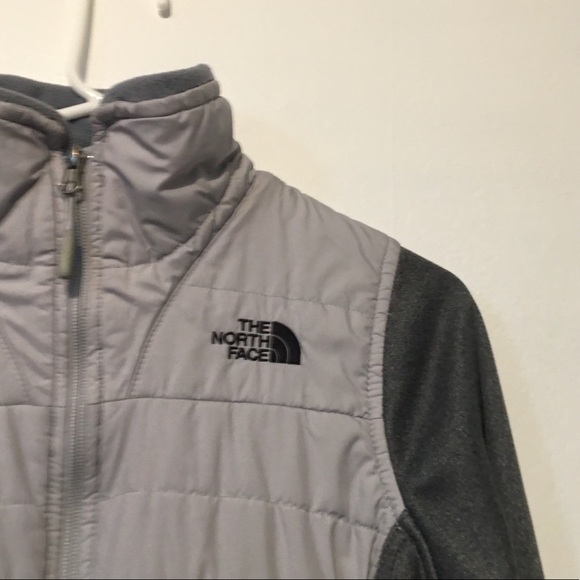 The North Face Gray Zip Up Fleece Jacket Quilted Size Small - Picture 7 of 12